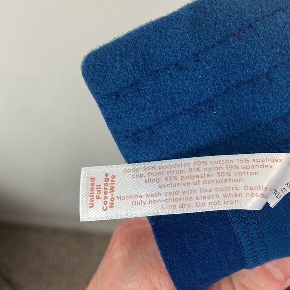 Cacique Cotton Unlined Lace No-Wire Bra Size 42DD - Picture 8 of 8